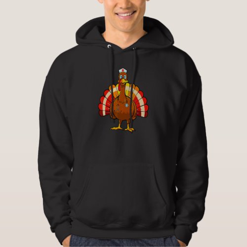 Thanksgiving Scrubs Pediatric Nurse Turkey Holiday Hoodie