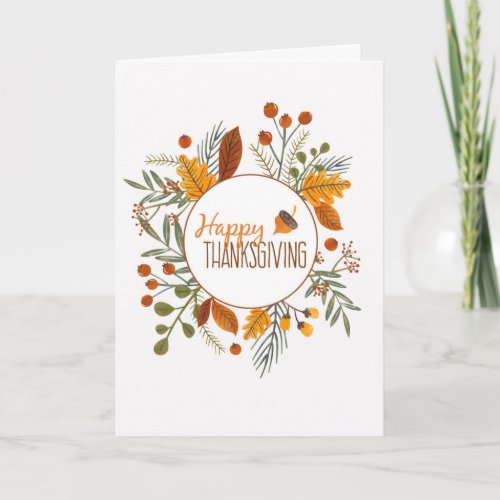 Thanksgiving Sentiments Optional Photo Card