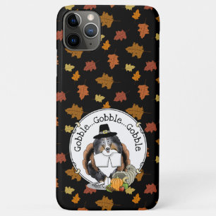 Thanksgiving Shetland Sheepdog (blue merle) Funny iPhone 11 Pro Max Case