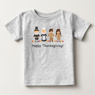 Thanksgiving Shirt for Baby - Gray