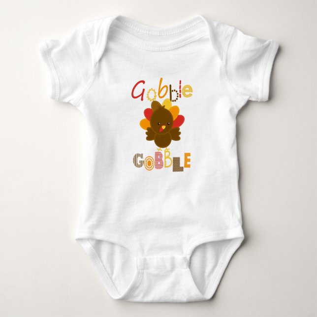 Thanksgiving Shirt, Gobble Gobble, Turkey Shirt (Front)