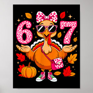 Thanksgiving Shirts For Women 6 7 Shirt Meme Leopa Poster