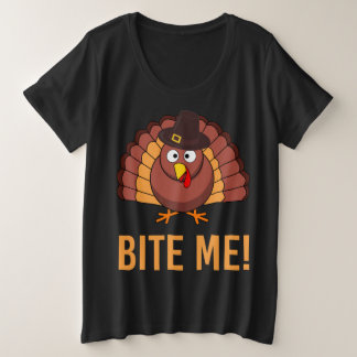 Thanksgiving Shirts For Women Plus Size Bite Me