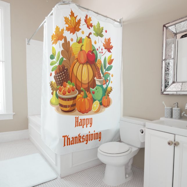 Thanksgiving Shower Curtain (In Situ)