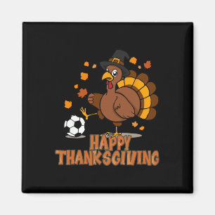 Thanksgiving Soccer Turkey Bicycle Kick Men Boys Magnet