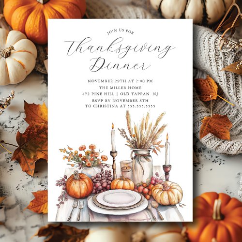 Thanksgiving Soirée Invitation