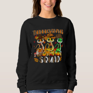 Thanksgiving Squad Leopard Three Fall Snakes Weari Sweatshirt