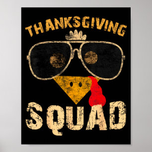 Thanksgiving Squad Turkey Day Fall Matching Women Poster
