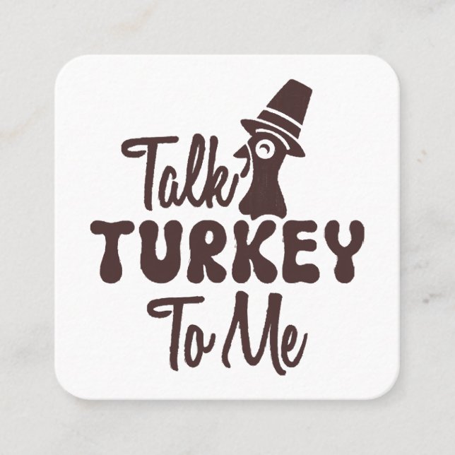 Thanksgiving  square business card (Front)