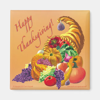 THANKSGIVING Square Magnet