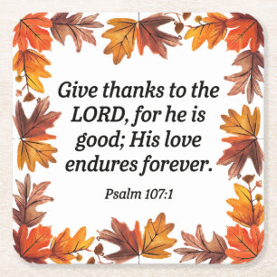 Thanksgiving Square Paper Coaster