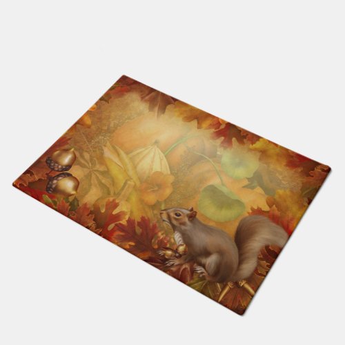 Thanksgiving Squirrel Doormat