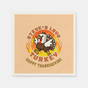 Thanksgiving Steve's Lava Turkey Plate Napkins