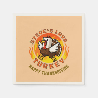 Thanksgiving Steve's Lava Turkey Plate Napkins