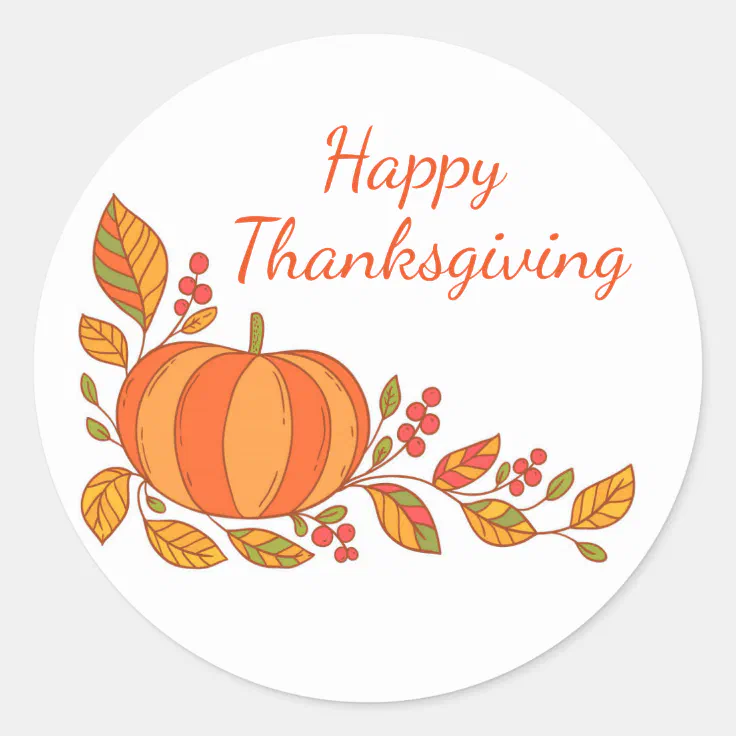 Thanksgiving Stickers Zazzle