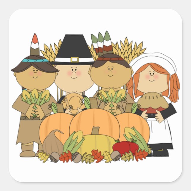 "THANKSGIVING STICKERS WITH FRIENDS (Front)