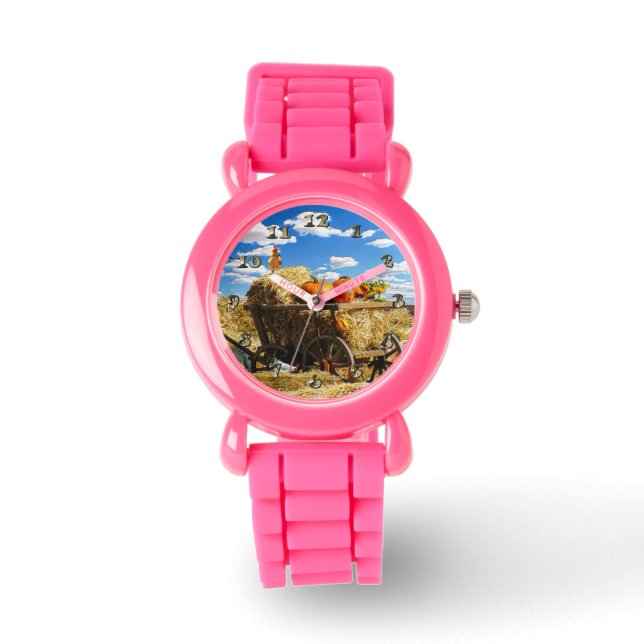 Thanksgiving Straw Wagon in the Field Watch (Front)