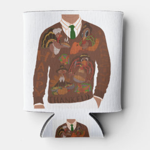 Thanksgiving Sweater Can Cooler