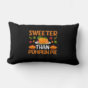 Thanksgiving Sweeter Than Pumpkin Pie Lumbar Pillow