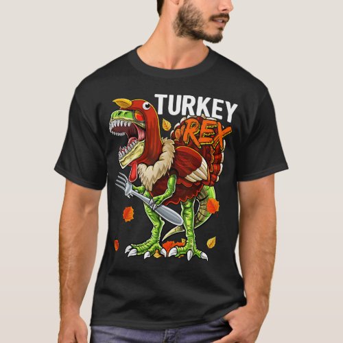 Thanksgiving T Rex Dinosaur Turkey Costume Kids Gi T_Shirt