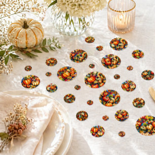 Thanksgiving Table Decor Autumn Harvest Botanical Confetti