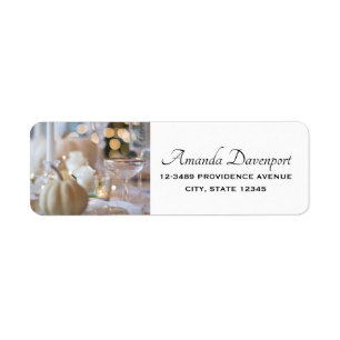 Thanksgiving Table Elegant Place Setting Photo Label