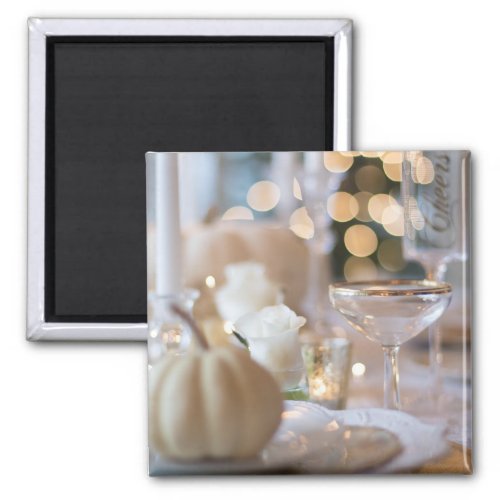 Thanksgiving Table Elegant Place Setting Photo Magnet