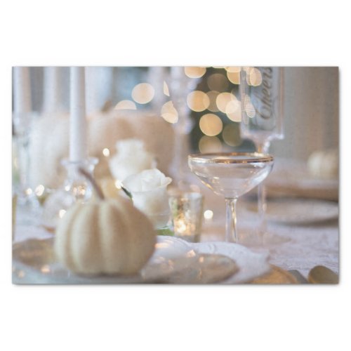 Thanksgiving Table Elegant Place Setting Photo Tissue Paper