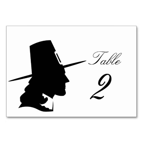 Thanksgiving Table Number Cards _ Pilgrim