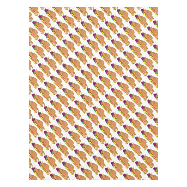 Thanksgiving Tablecloth/Turkey on Platter Tablecloth (Front)