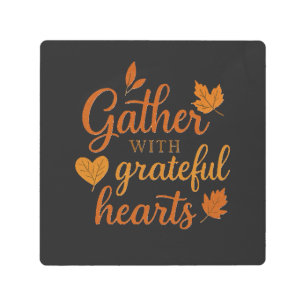 Thanksgiving tapestry metal print