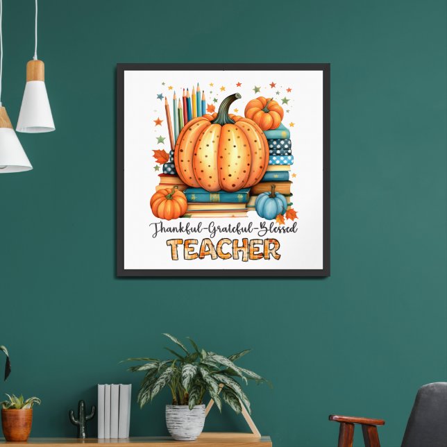 Thanksgiving Teacher Framed Art (Living Room 2)