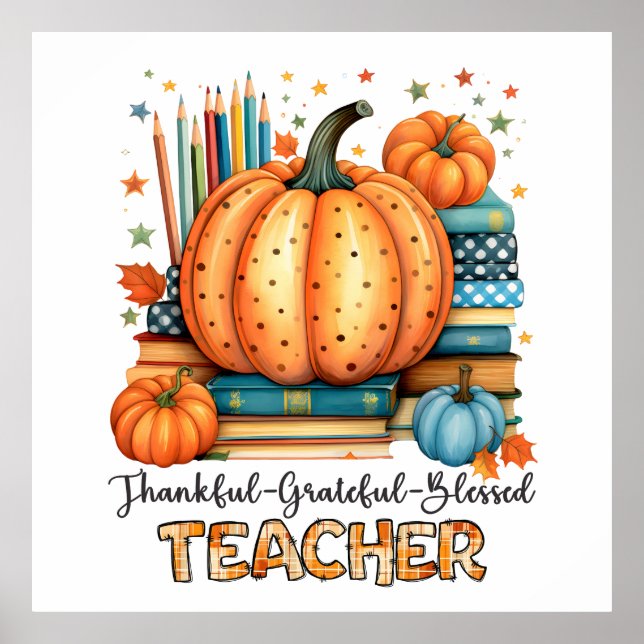 Thanksgiving Teacher Framed Art (Front)
