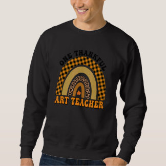 Thanksgiving Teacher One Thankful Teacher Rainbow Sweatshirt