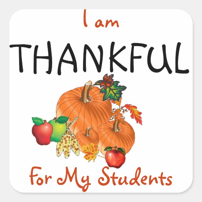 THANKSGIVING TEACHER STICKERS (Front)
