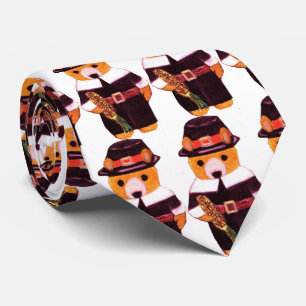 THANKSGIVING TEDDY BEAR tie