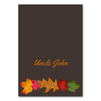 Thanksgiving Tented Place Cards With Name by fallcolors at Zazzle