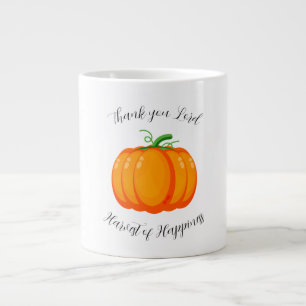 Thanksgiving,Thank you God , Harvest of Happiness Giant Coffee Mug