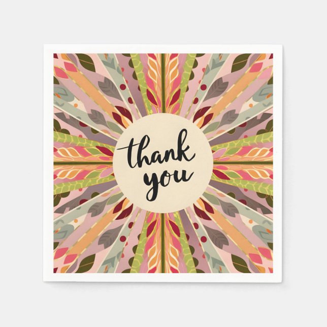 thanksgiving thank you  napkins (Front)