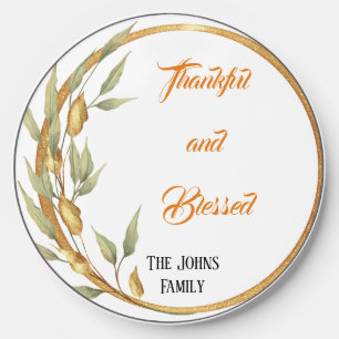 Thanksgiving Thankful Blessed Wireless Charger