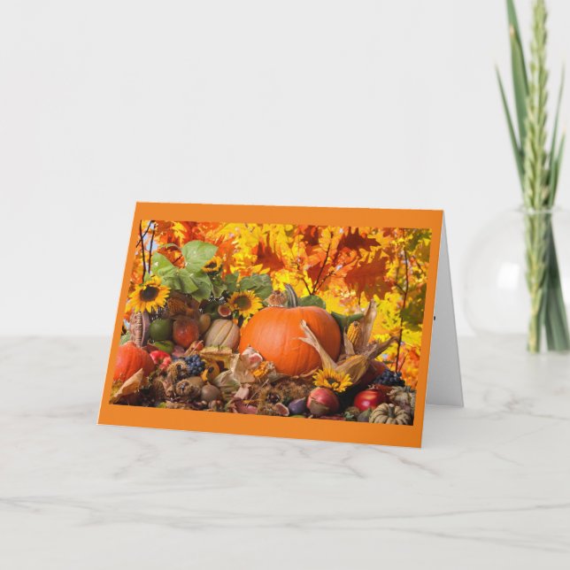 THANKSGIVING-THANKFUL FOR YOU ALL YEAR-LOVE YOU HOLIDAY CARD (Front)
