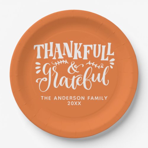 Thanksgiving Decor 5 Thanksgiving Thankful &Amp;Amp; Grateful Fall Harvest Paper Plates