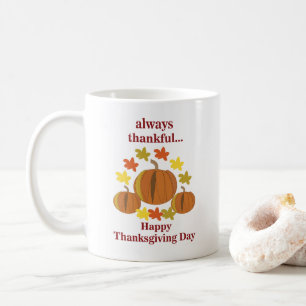 Thanksgiving Thankful Pumpkin Autumn  Coffee Mug