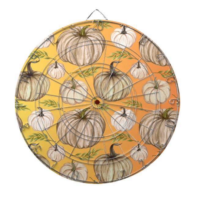 Thanksgiving thankful pumpkin patch fall pumpkins dart board (Front)