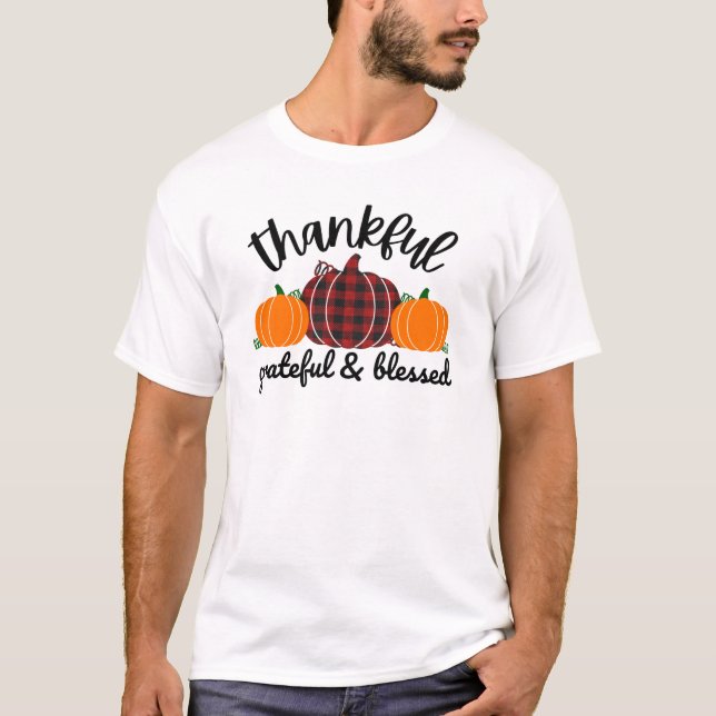 Thanksgiving Thankful T-Shirt (Front)
