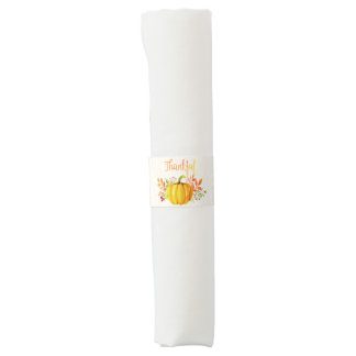 Thanksgiving "Thankful" Watercolors Napkin Bands