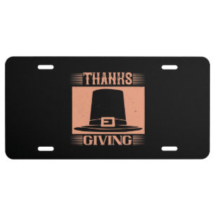 Thanksgiving - Thanks Giving License Plate