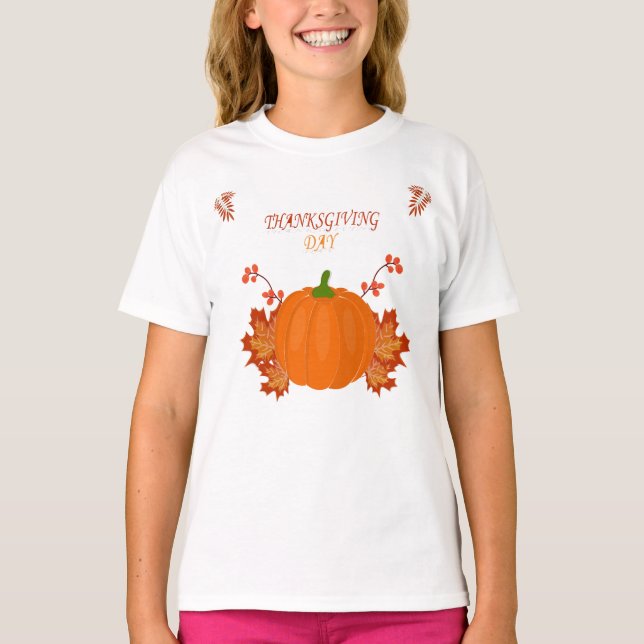 Thanksgiving theme design elements T-Shirt (Front)