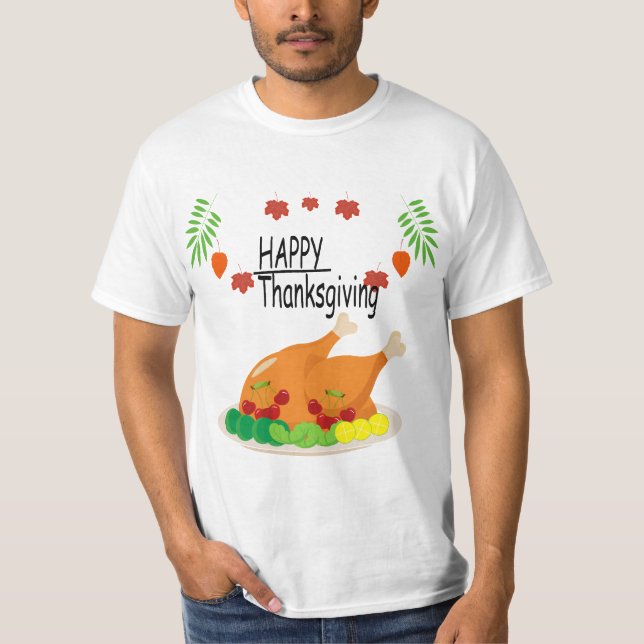 Thanksgiving theme design elements T-Shirt (Front)