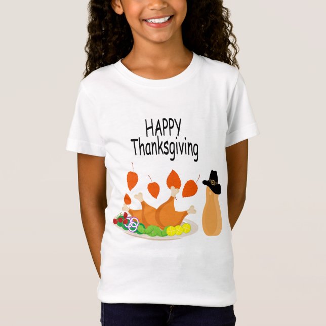 Thanksgiving theme design elements T-Shirt (Front)